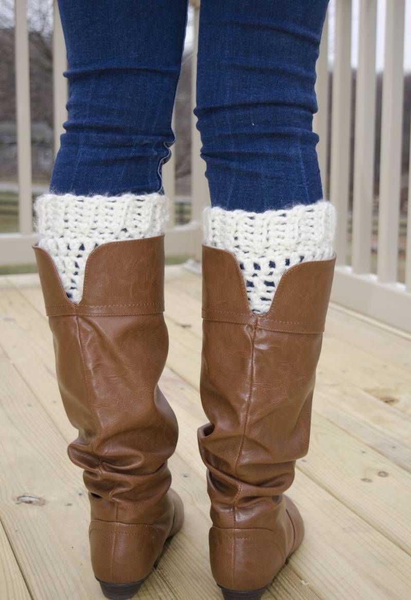 boots-jeans-boot-cuffs | knitted boot cuffs pattern
