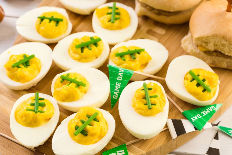 football-deviled-eggs-super-bowl-party | healthy super bowl recipes