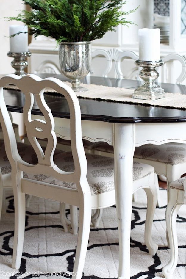 Painting A Dining Room Table, How To Paint A Dining Room Table Antique White