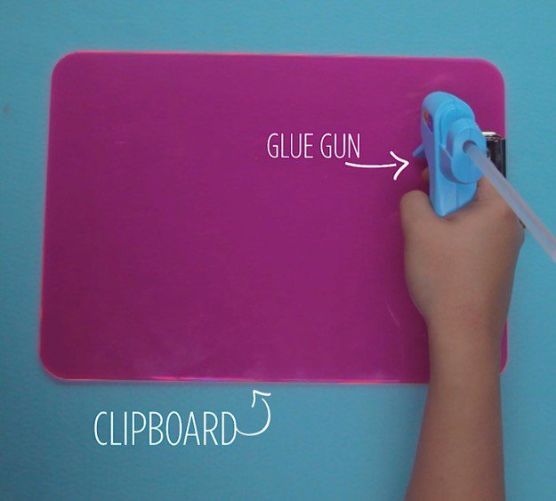 Clean Your Clipboard | Simple Life Hacks Using A Glue Gun
