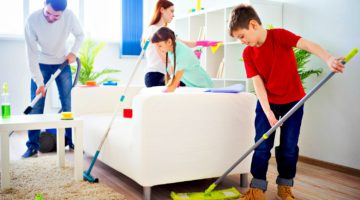 Feature | Family cleaning house | Day House Spring Cleaning Challenge