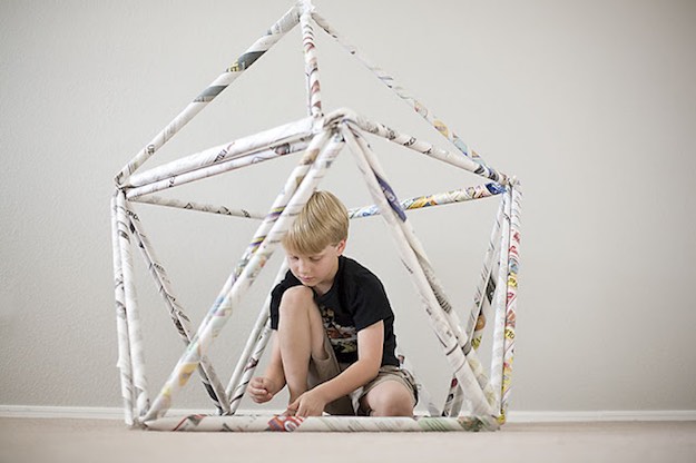 Newspaper Fort | Easy Craft Projects For Kids | Fun DIY Projects