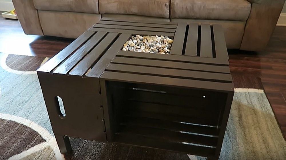 Rustic Wine Crate Coffee Table An, Wood Crate Coffee Table Diy