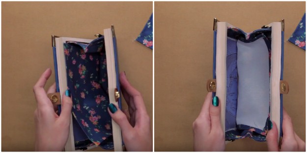 Step 18: Cover The Insides of The Book Cover | How To Make A DIY Book Clutch I DIY Projects