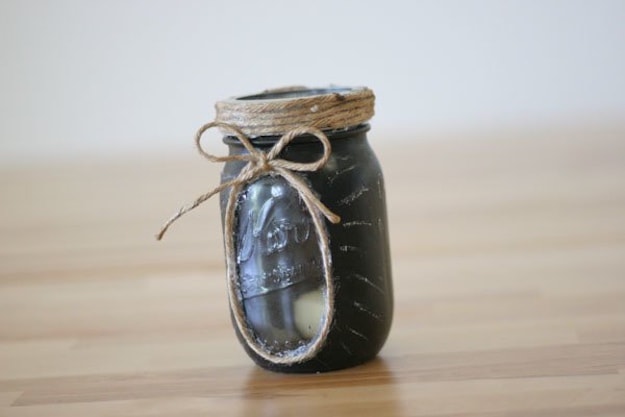 Chalkboard Candle Light | Rustic Mason Jar Centerpieces