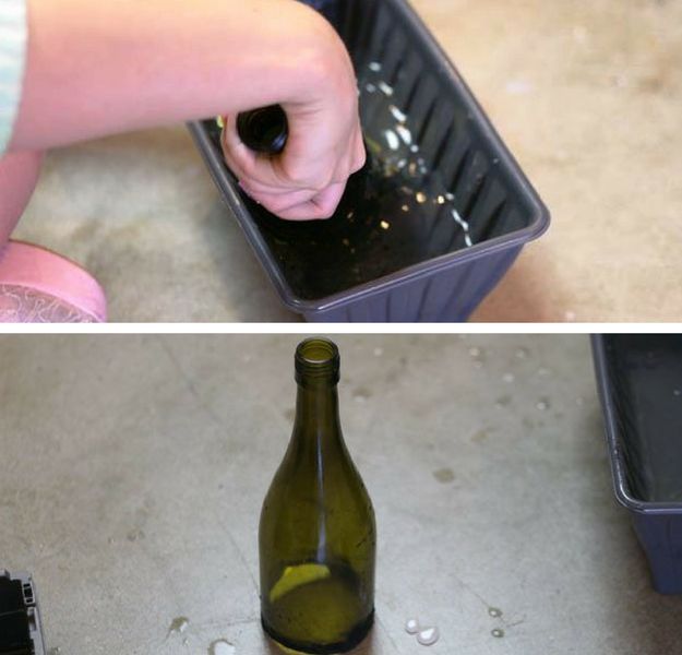 Step 4: Remove End Of Wine Bottle | Wine Bottle Crafts | How To Make Wine Bottle Planters