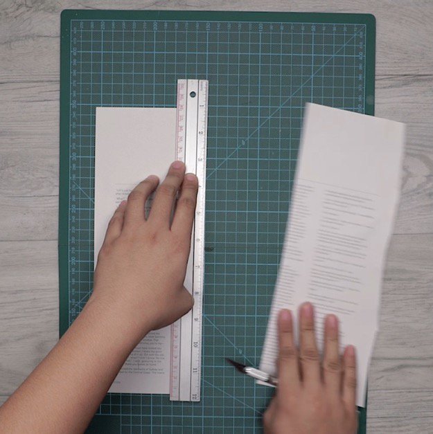 Step 4: Use Your X-Acto Knife To Cut Your Paper | How To Make A DIY Pencil Holder