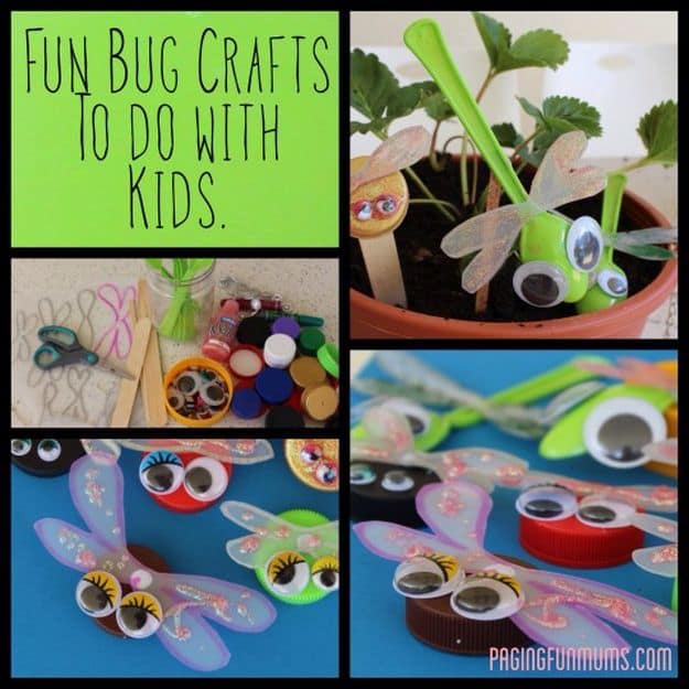 Bottle Cap Bugs | Simple DIY Crafts For Kids