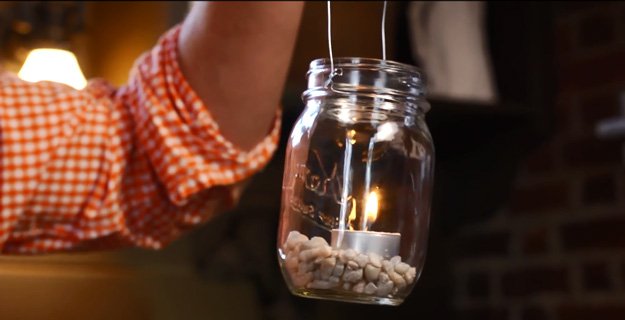 Hanging Mason Jar Lanterns| Ingenious DIY Mood Lighting Ideas