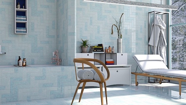 Check out 9 DIY Bathroom Tile Ideas at https://diyprojects.com/bathroom-tile-ideas-for-less/