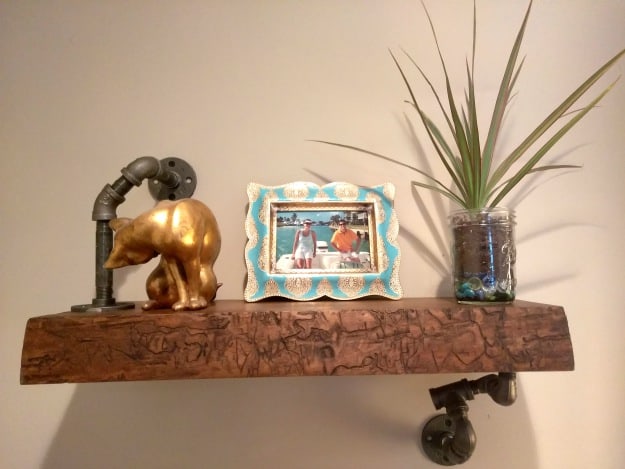 Decorate! | Industrial Shelf From Live Edge Slab