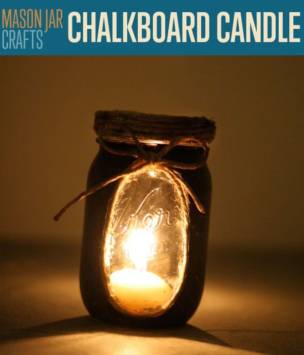 Mason Jar Crafts | Chalkboard Candle Lights | Let's get Creative with These Mason Jar Crafts