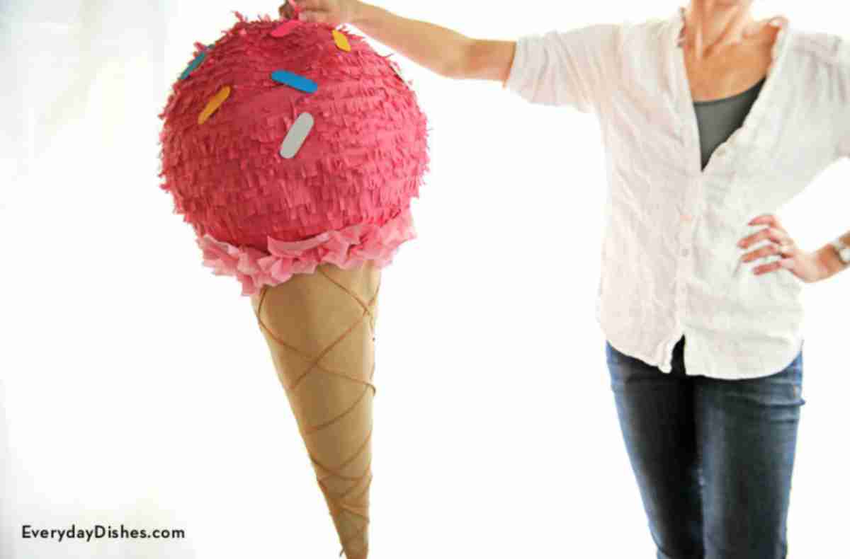 huge pink ice cream cone pinata | The Best Kids' Party Ideas For All Occasion 