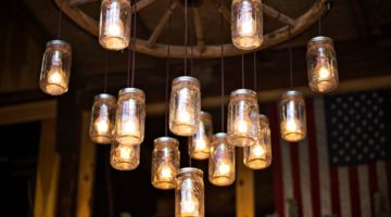 Feature | Hanging jar with lighted lights | How To Make Mason Jar Solar Lights