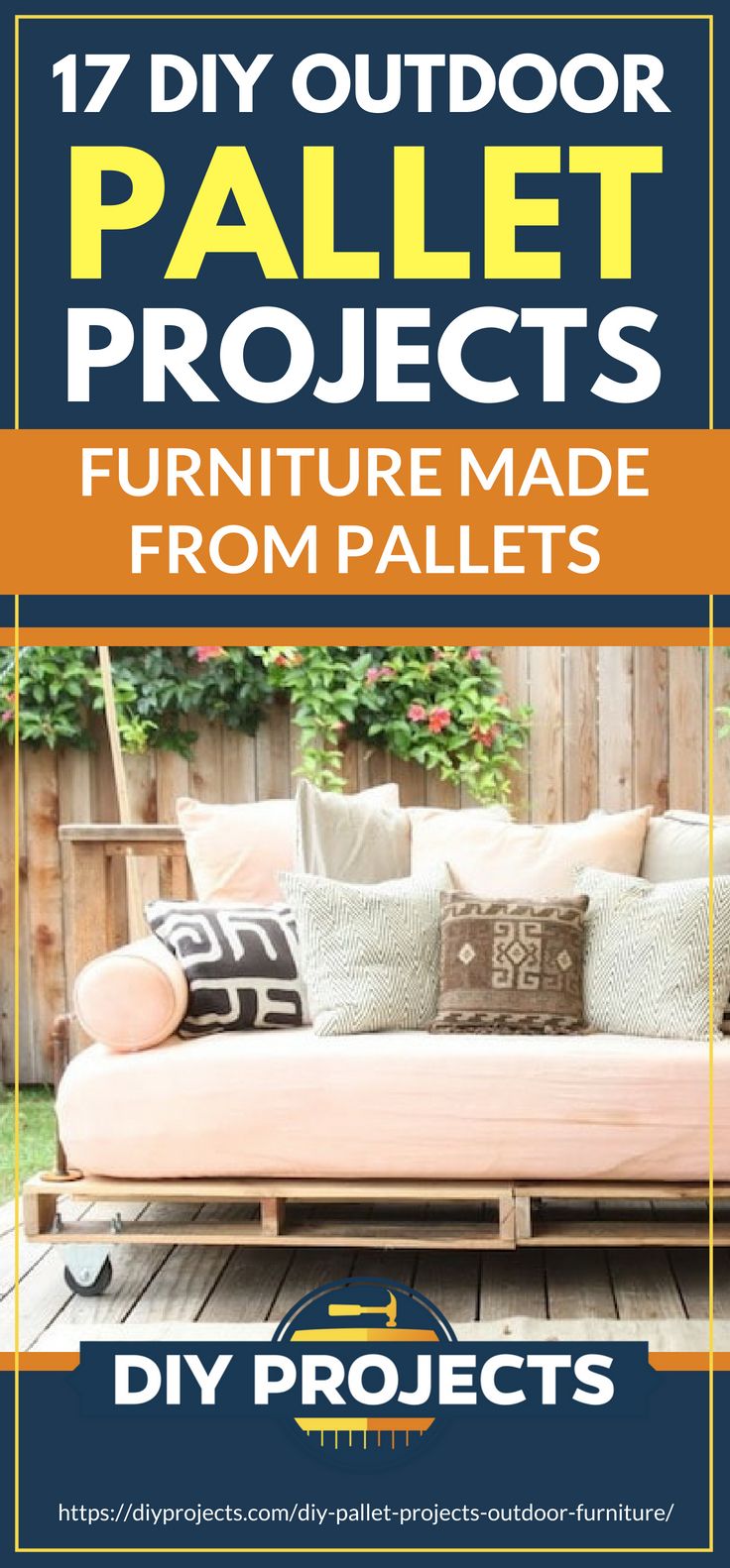 Pinterest Placard | DIY Outdoor Pallet Projects | Furniture Made From Pallets | how to make a pallet garden bed