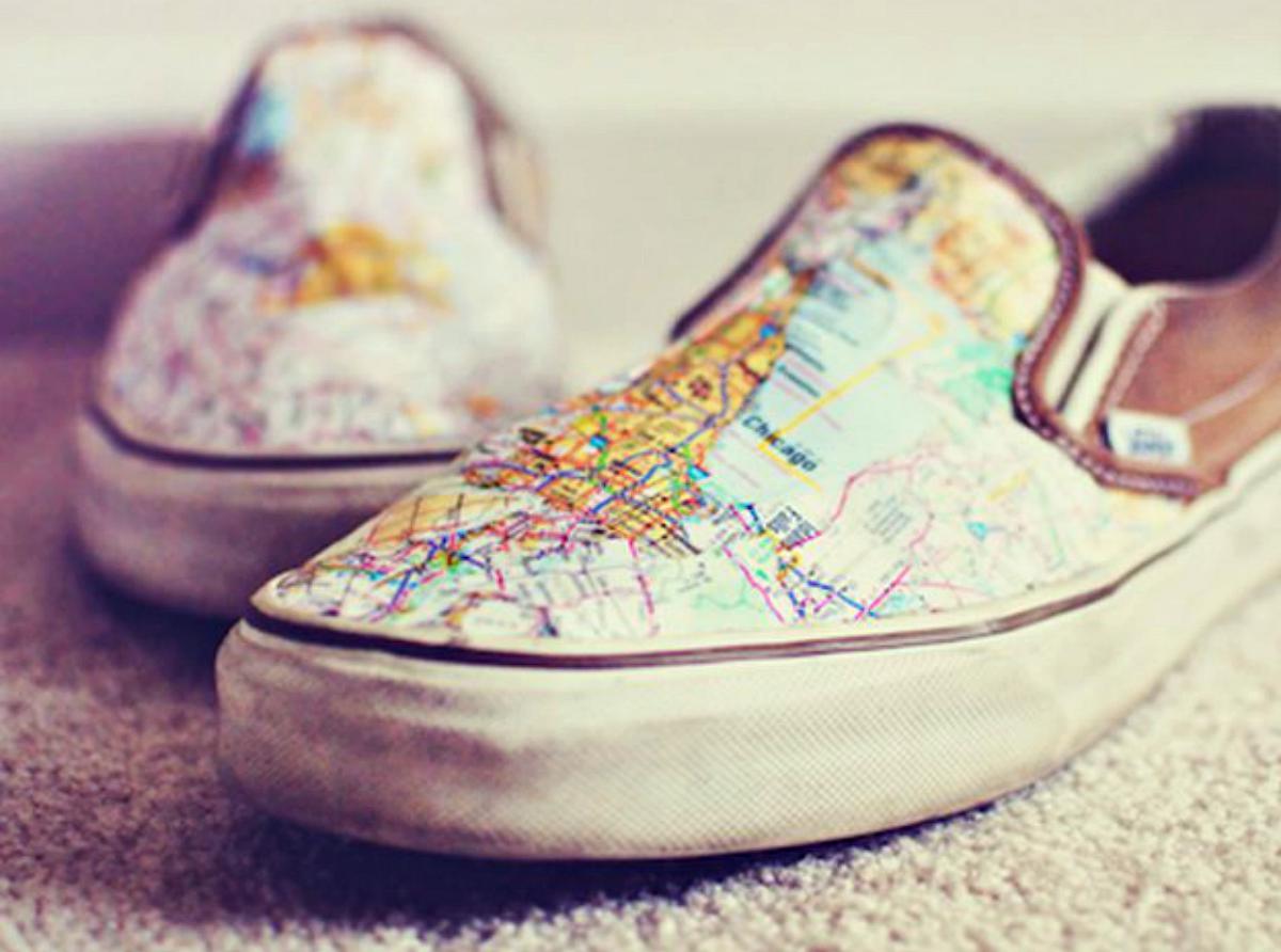 Map shoes design | Things To Never Throw Away For DIY Junkies [2nd Edition]