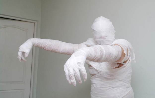 Check out 9 DIY Mummy Costume Ideas at https://diyprojects.com/diy-mummy-costume-ideas/