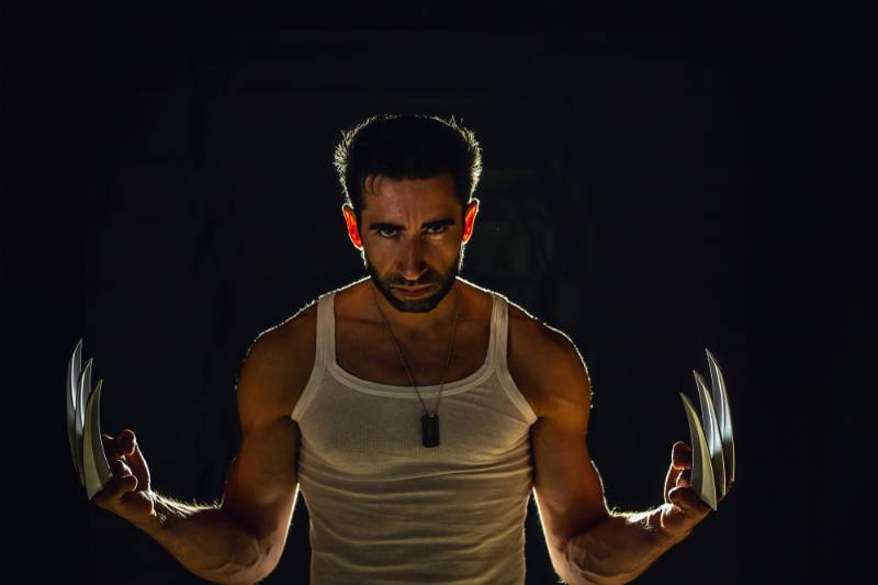 wolverine-strong-standing-claws-studio-flexing | make your own superhero costume