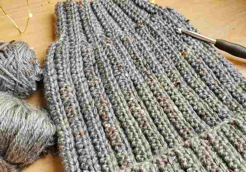 A crocheted beanie, work in progress | Easy Peasy 30-Minute Beanie Crochet Pattern
