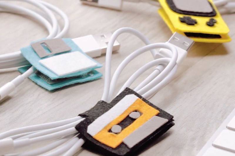 Make-Your-Own-’90s-Inspired-Cord-Organizer 800+ DIY Organization Ideas For A Clutter-Free Life