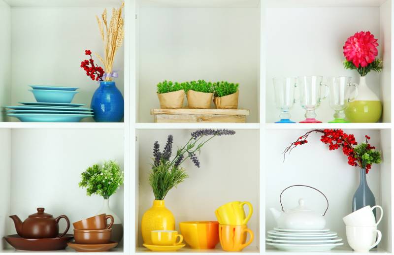 beautiful-white-shelves-tableware-decor | 800+ DIY Organization Ideas For A Clutter-Free Life