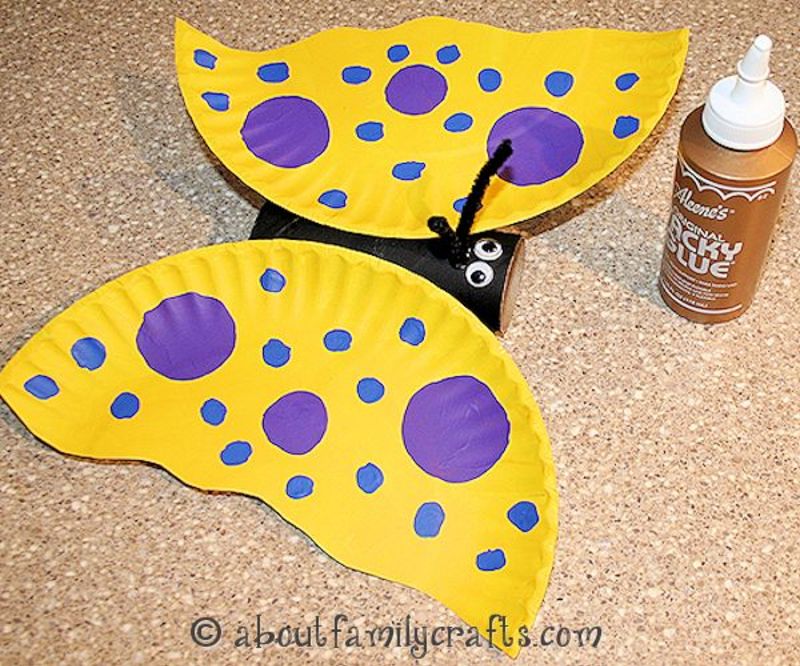 paper-plate-toilet-paper-roll-butterfly | toilet paper roll flowers and butterflies