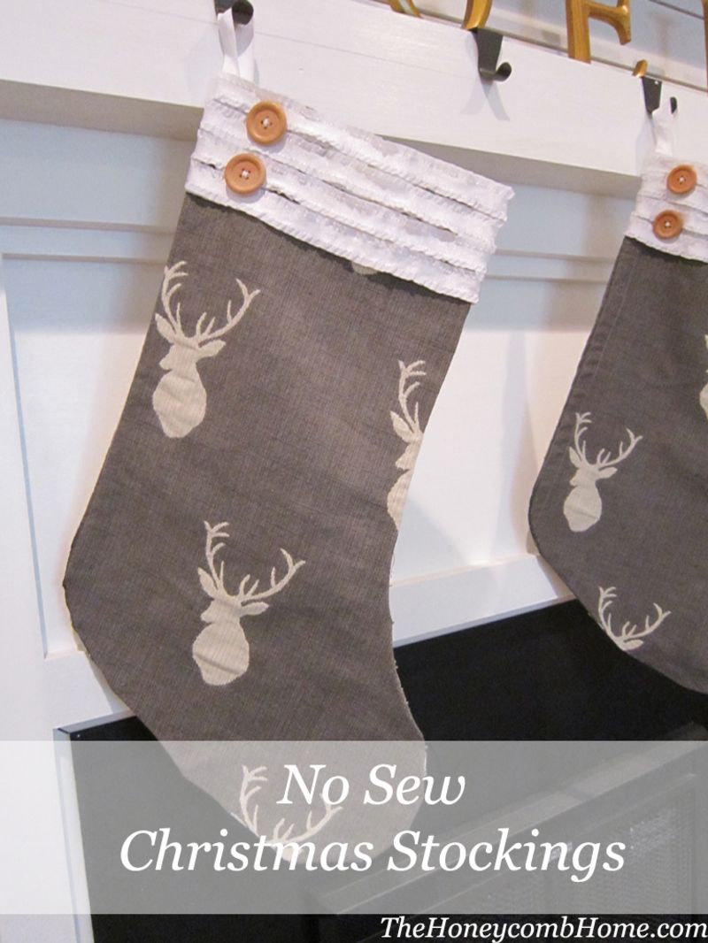 No-Sew-Christmas-Stocking Handmade | Personalized christmas stockings