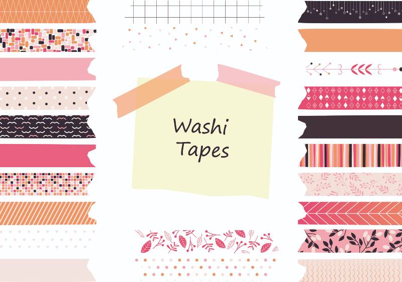 Collection of patterned washi tapes | Washi Tape Banner