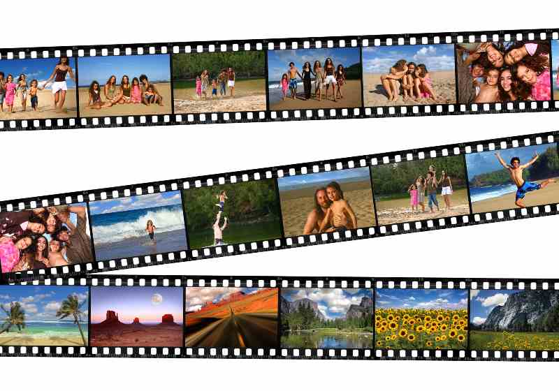 Old 35mm film negatives of a Beautiful Family's Vacation Travels | Photo Strips