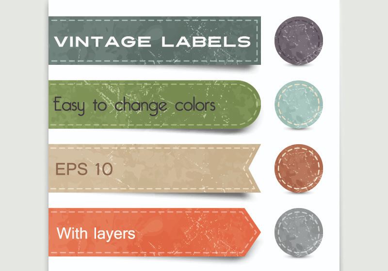 Set of vintage labels, stickers and banners | Use Tabs