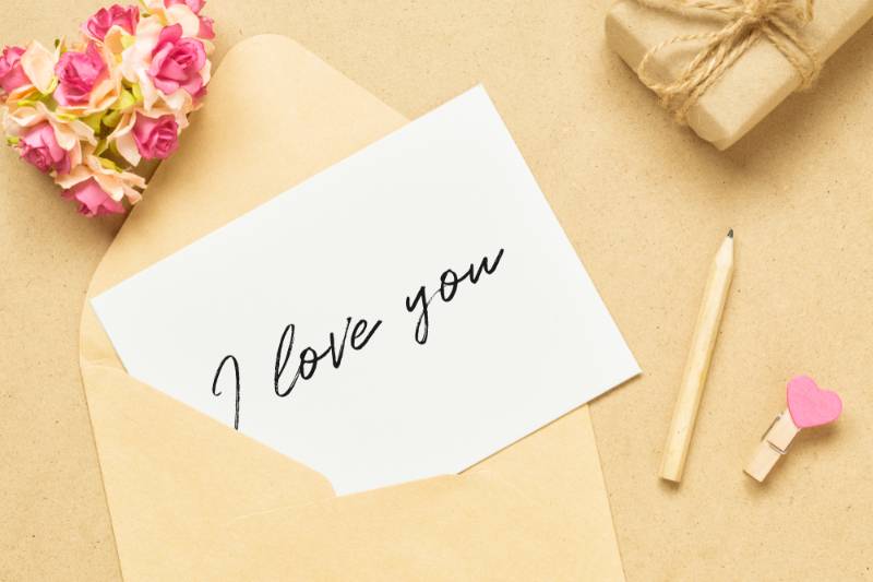mockup-letter-envelop-on-craft-wood | cheesy valentines cards