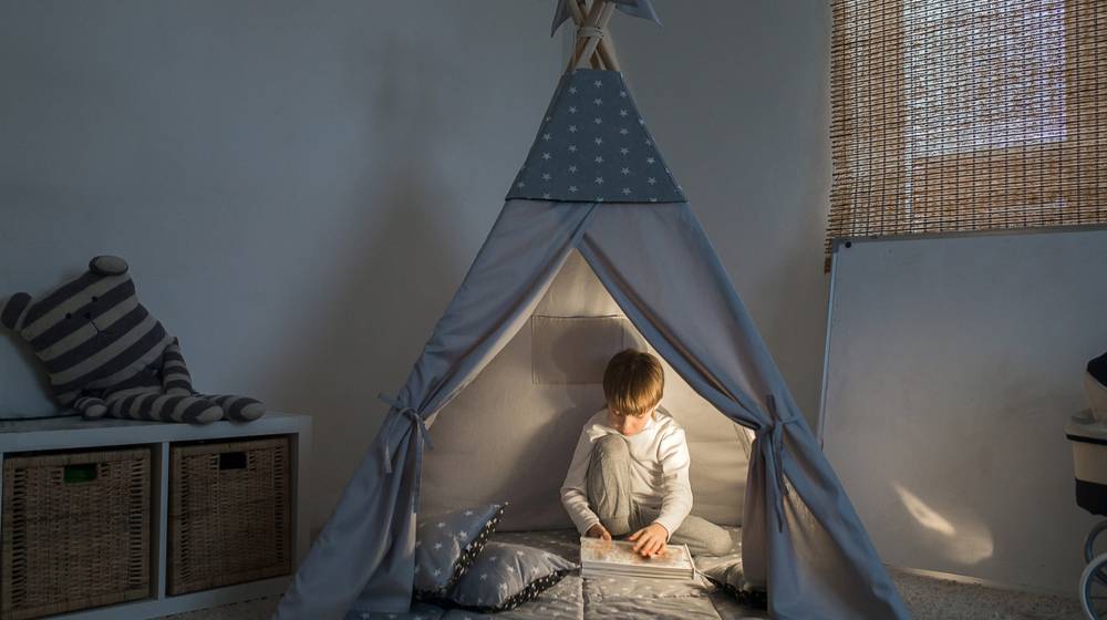 boy in tent | teepee tent