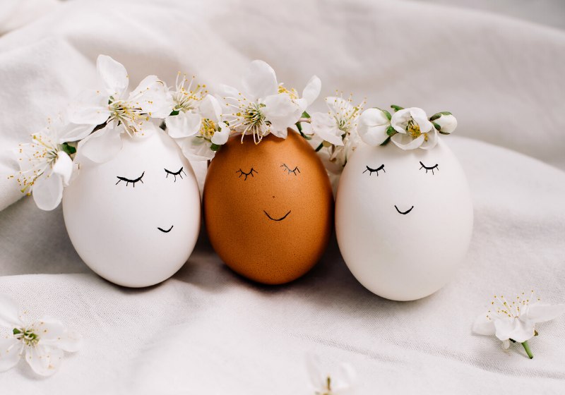 funny easter eggs wreaths flowers composition | disney easter egg designs