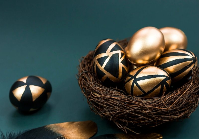 gold black white easter eggs on | how to make cool easter egg