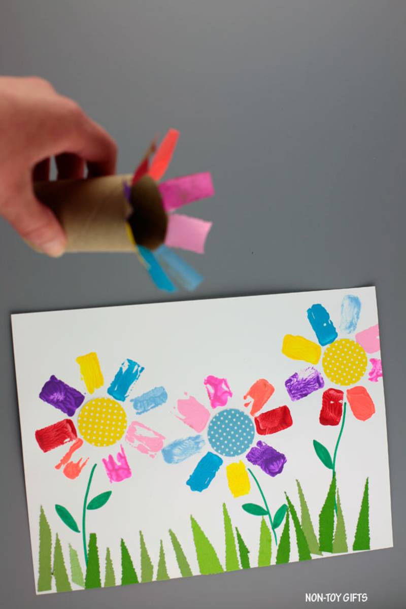 Paper-roll-flower-art | creative drawing ideas for beginners