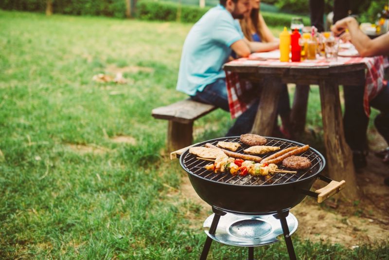 friends-enjoying-barbecue-time-nature | creative backyard ideas