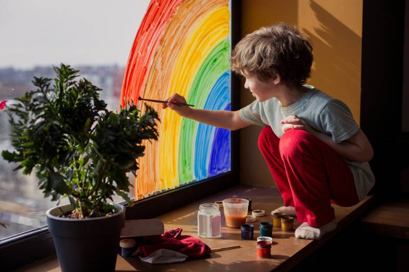 بگذار همه - بچه - خانه - خوب باشند |  ایده های نقاشی خلاقانه برای بچه ها
