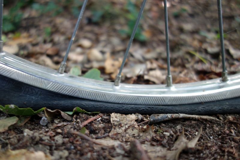 flat tire of a bicycle | flat bike tire