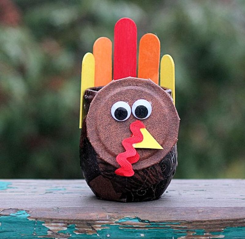  thanksgiving art projects for middle school | mason-jar-turkey-craft 