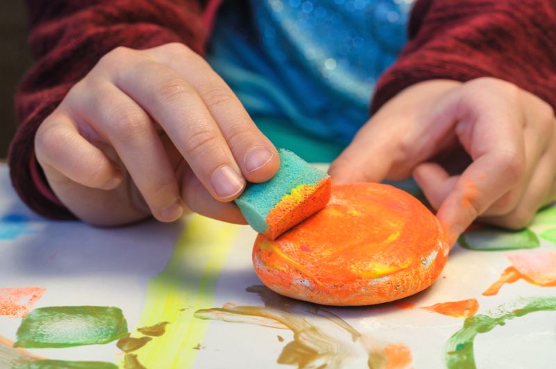 thanksgiving projects for elementary students | stone-painted-acrylic-paints-painting-home 