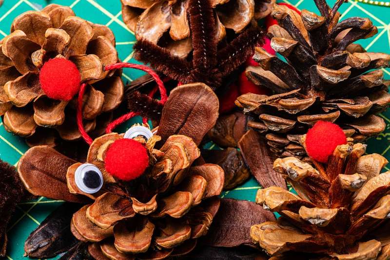 various-pine-cone-reindeer | christmas crafts