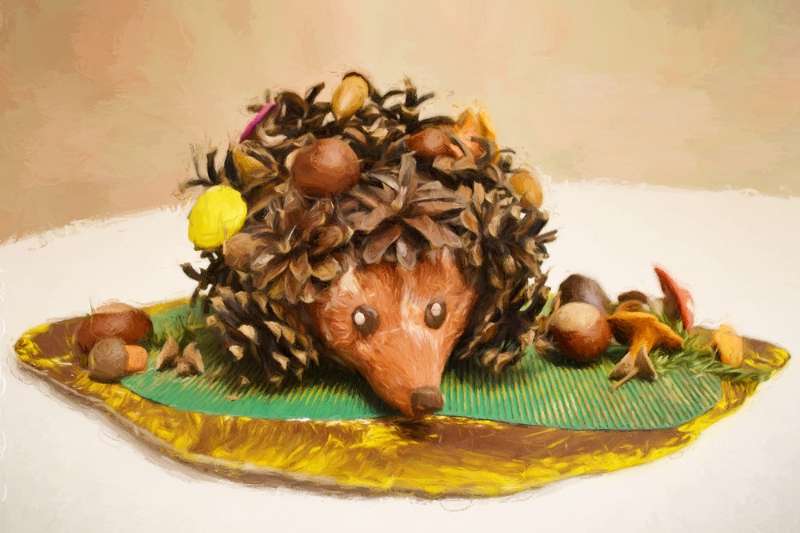stylized-hedgehog-background-poster-invitation-present | crafts for kids