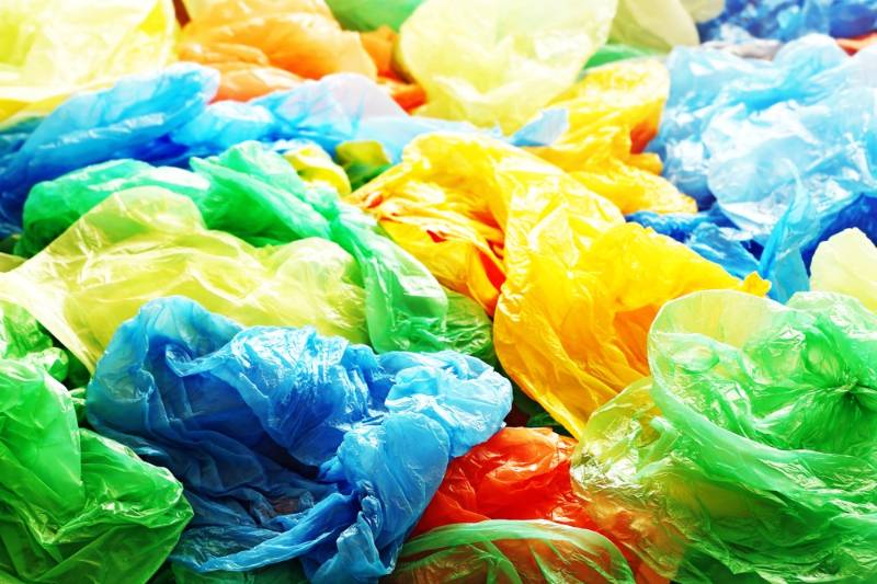 colorful-plastic-bags | diy draft stopper filling