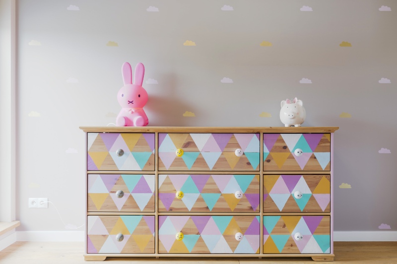 DIY Colorful Patterned Commode | DIY Dresser