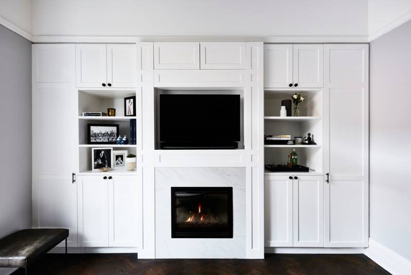 interior-photography-built-white-cabinetry-lounge | tv cabinet