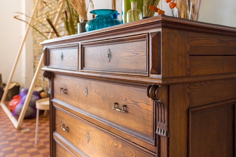 Old Antique Mahogany Chest Drawers | DIY Dresser