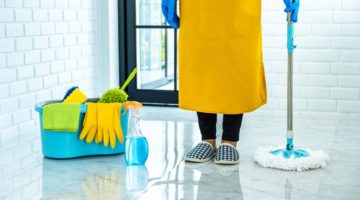 Housekeeping and Cleaning Concept | Cleaning Tools | Featured