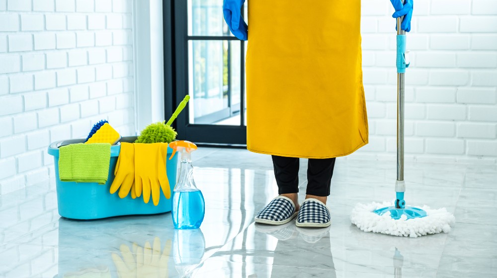 Housekeeping and Cleaning Concept | Cleaning Tools | Featured