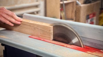 Sawing a Piece of Wood on the Circular Saw | DIY Table Saw | Featured