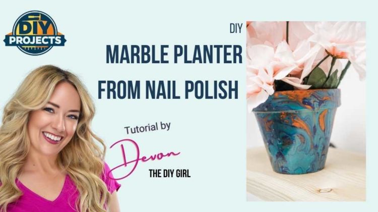 DIY Marble Planter From Nail Polish DIY Marble Planter | Featured